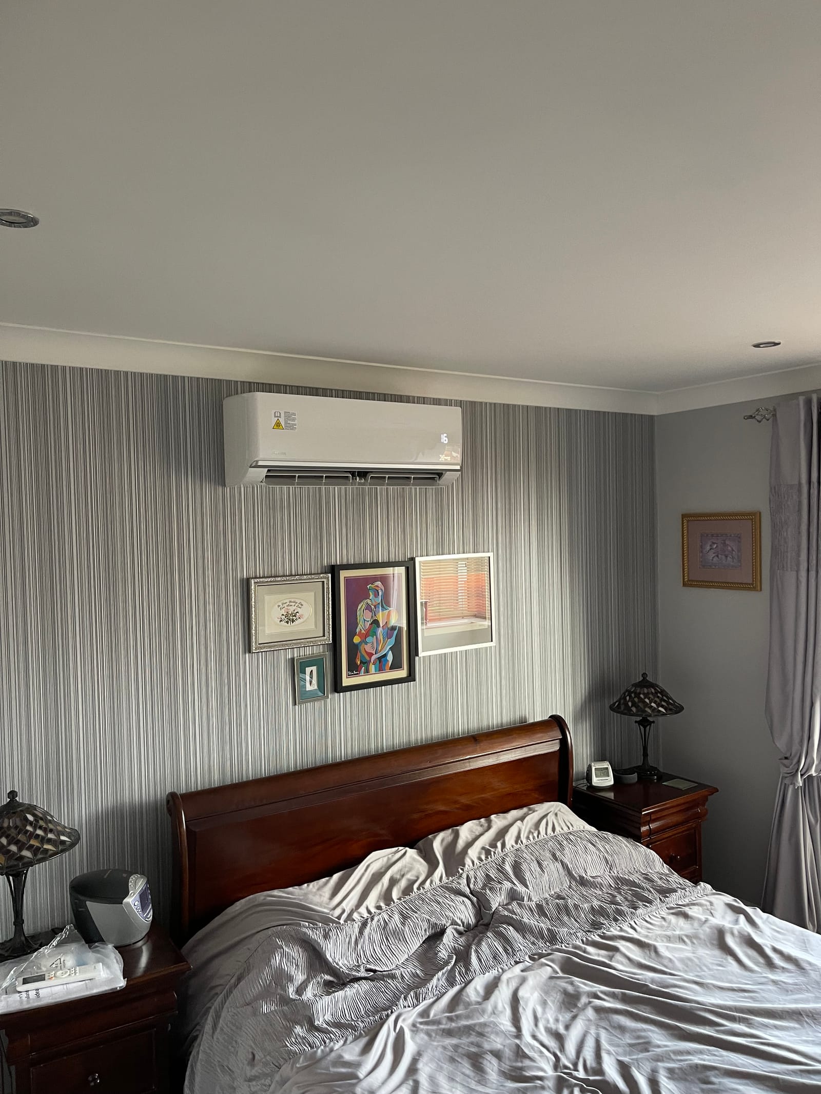 Wall-mounted air conditioning unit installed in a North East home